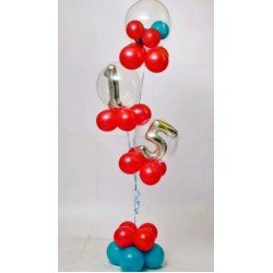Red Colour Birthday  Balloons Bouquet